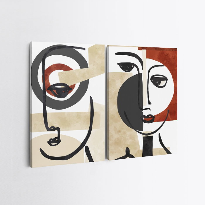 Wallity Cuadro Decorativo de Lienzo Multicolor (2 Piezas) 50 x 70 cm Wallity Cuadro Decorativo de Lienzo Multicolor (2 Piezas) 50 x 70 cm